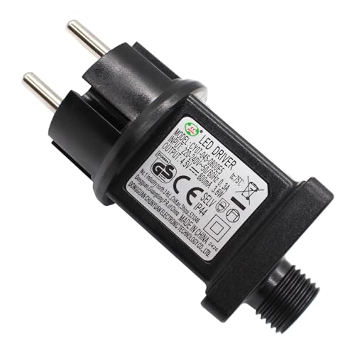 4.5V LED-Netzteil, IP44 LED-Transformator Niederspannungs-LED-Adapter Treiberersatz für Weihnachtslicht, Lichterkette 4.5V LED-Netzteil, IP44 LED-Transformator Niederspannungs-LED-Adapter Treiberersatz für Weihnachtslicht, Lichterkette von Airoads