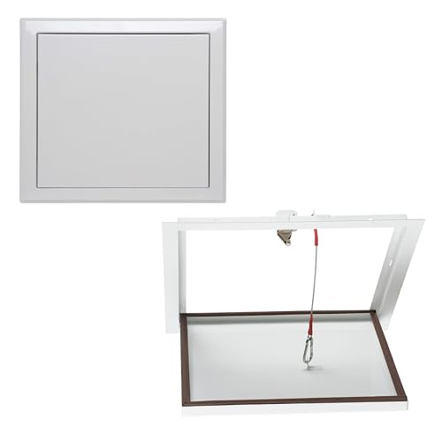AIROPE - Revisionsklappe 500x500 mm aus Stahl, Revisionstür Serviceklappe zur Inspektion, nur für Deckenmontage, Sicherheitsseil, Premium Magnetverschluss, Sichere Montage, Einfacher Zugang AIROPE - Revisionsklappe 500x500 mm aus Stahl, Revisionstür Serviceklappe zur Inspektion, nur für Deckenmontage, Sicherheitsseil, Premium Magnetverschluss, Sichere Montage, Einfacher Zugang von Airope