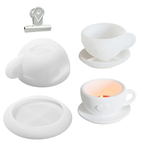 Airssory 1 Set Silikon-Kaffeetassen-Silikonformen, Kaffeetasse, Kerzenformen für Süßigkeiten, DIY, UV-Harz, Epoxidharz, Basteln von Airssory