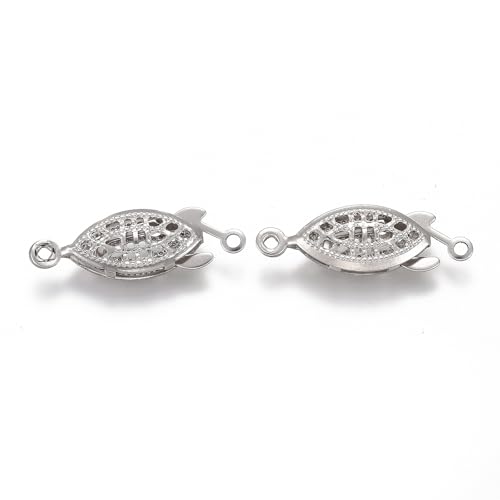 Airssory 10 Sets Edelstahl-Box-Verschlüsse, Fischhaken-Verschluss, Schmuck-Verschluss, Halskette, Armband, Verbindungsstücke für Perlenknoten, Schmuckherstellung, Handwerk Airssory 10 Sets Edelstahl-Box-Verschlüsse, Fischhaken-Verschluss, Schmuck-Verschluss, Halskette, Armband, Verbindungsstücke für Perlenknoten, Schmuckherstellung, Handwerk von Airssory