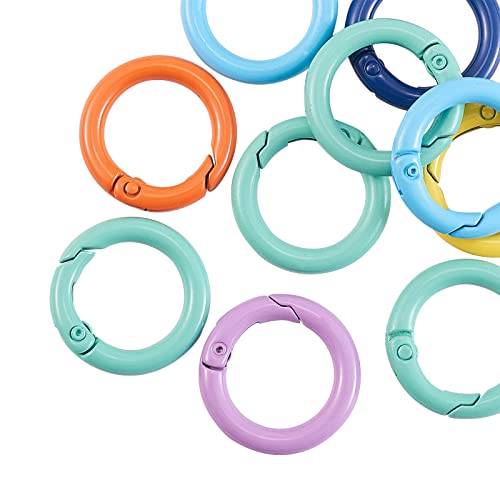 Airssory 10 Stück 2,5 cm zufällige Farbe Metall Federtor O-Ringe Karabiner Clips Schnallen Federring für Schmuckherstellung Tasche Geldbörse Gurt Schlüsselanhänger Airssory 10 Stück 2,5 cm zufällige Farbe Metall Federtor O-Ringe Karabiner Clips Schnallen Federring für Schmuckherstellung Tasche Geldbörse Gurt Schlüsselanhänger von Airssory