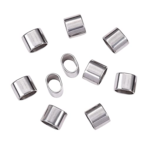 Airssory 10 Stück 304 Edelstahl Rechteck Slide Charms Slider Große Loch Perlen für Lederschnur Armbänder Schmuckherstellung – 8 x 10 mm Airssory 10 Stück 304 Edelstahl Rechteck Slide Charms Slider Große Loch Perlen für Lederschnur Armbänder Schmuckherstellung – 8 x 10 mm von Airssory
