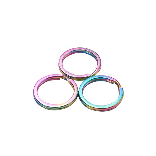 Airssory 10 Stück 304 Edelstahl bunt plattiert Metall Schlüsselanhänger Feder Split Schlüsselringe Bulk für Zuhause Schlüssel Organisation und Handwerk – 16 mm Airssory 10 Stück 304 Edelstahl bunt plattiert Metall Schlüsselanhänger Feder Split Schlüsselringe Bulk für Zuhause Schlüssel Organisation und Handwerk – 16 mm von Airssory