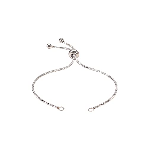 Airssory 10 Stück 304 Edelstahl verstellbare Armbänder Slider Armbänder Verlängerung Gliederkette mit Stopper Perle Bulk für Schmuckherstellung – 22,9 cm Airssory 10 Stück 304 Edelstahl verstellbare Armbänder Slider Armbänder Verlängerung Gliederkette mit Stopper Perle Bulk für Schmuckherstellung – 22,9 cm von Airssory