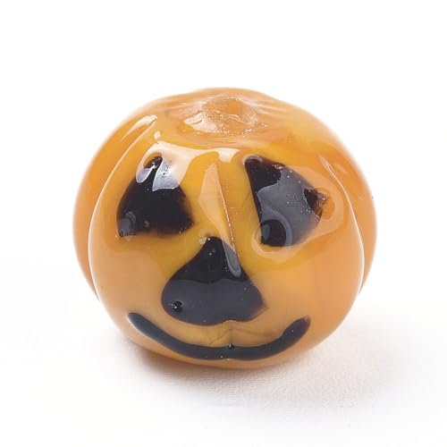 Airssory 10 Stück Halloween-Thema, handgefertigte Lampwork-Glasperlen, Cartoon-Jack-O'-Laternen-Perlen, Kürbisperlen für Schmuckherstellung, Armband, Basteln, DIY Fundstücke Airssory 10 Stück Halloween-Thema, handgefertigte Lampwork-Glasperlen, Cartoon-Jack-O'-Laternen-Perlen, Kürbisperlen für Schmuckherstellung, Armband, Basteln, DIY Fundstücke von Airssory