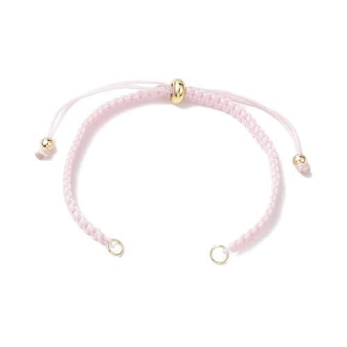 Airssory 10 Stück blassrosa Nylonschieber unfertige Armbänder machen Schnur mit Perlen Biegering verstellbares Seil für Link Chrams DIY Schmuck Fußkettchen Dekorationen von Airssory
