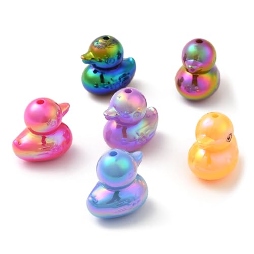 Airssory 10 Stück gemischte Farben, UV-beschichtet, Enten-Acrylperlen, schöne Bauernhoftiere, Perlen für DIY-Schmuck, Armband, Halskette, Ohrringe, Handwerk, Tasche, Schlüsselanhänger Airssory 10 Stück gemischte Farben, UV-beschichtet, Enten-Acrylperlen, schöne Bauernhoftiere, Perlen für DIY-Schmuck, Armband, Halskette, Ohrringe, Handwerk, Tasche, Schlüsselanhänger von Airssory