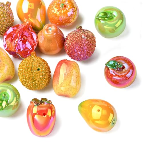 Airssory 10 Stück gemischte Formen Imitation Obst Harz Perlen Mango Orange Birne Litchi Durian Perlen für DIY Schmuck Armband Halskette Ohrring Handwerk Tasche Schlüsselanhänger Telefon Dekor Airssory 10 Stück gemischte Formen Imitation Obst Harz Perlen Mango Orange Birne Litchi Durian Perlen für DIY Schmuck Armband Halskette Ohrring Handwerk Tasche Schlüsselanhänger Telefon Dekor von Airssory