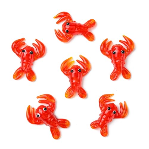 Airssory 10 Stück schöne Hummer-Perlen, handgefertigt, Lampwork-Perlen, Ozean, Meer, rote Tiere, Abstandhalter, lose Glasperlen für DIY-Ohrringe, Halsketten, Armbänder, Schmuck, Handwerk Airssory 10 Stück schöne Hummer-Perlen, handgefertigt, Lampwork-Perlen, Ozean, Meer, rote Tiere, Abstandhalter, lose Glasperlen für DIY-Ohrringe, Halsketten, Armbänder, Schmuck, Handwerk von Airssory