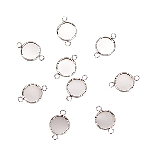 Airssory 100 Stück 12mm Edelstahl Cabochon Verbindungsglieder Einstellungen Glatte Kante Lünette Tassen Flache runde Rohlinge Cameo Lünette für Schmuckherstellung DIY Crafting Airssory 100 Stück 12mm Edelstahl Cabochon Verbindungsglieder Einstellungen Glatte Kante Lünette Tassen Flache runde Rohlinge Cameo Lünette für Schmuckherstellung DIY Crafting von Airssory