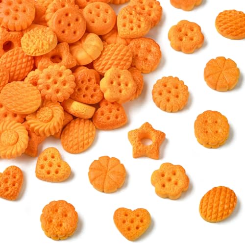 Airssory 100 Stück gemischte Form Kekse Harz Cabochons Imitation Backen Lebensmittel Dessert ohne Loch Perlen für DIY Nail Art Schmuck Verzierung Handwerk Schuhbeutel Telefonbedarf von Airssory