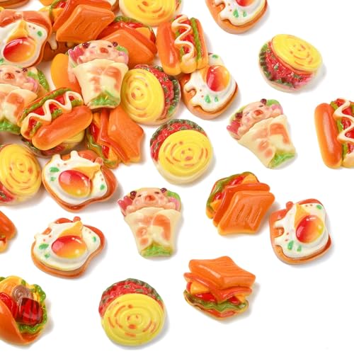 Airssory 100 Stück gemischte Stile, Brot-Imitat, flache Rückseite, Harz, Ornament, Cabochons, Backen, Lebensmittel, Harz, ohne Loch, Perlen für DIY, Schmuck, Verzierung, Handwerk, Handy-Dekoration Airssory 100 Stück gemischte Stile, Brot-Imitat, flache Rückseite, Harz, Ornament, Cabochons, Backen, Lebensmittel, Harz, ohne Loch, Perlen für DIY, Schmuck, Verzierung, Handwerk, Handy-Dekoration von Airssory