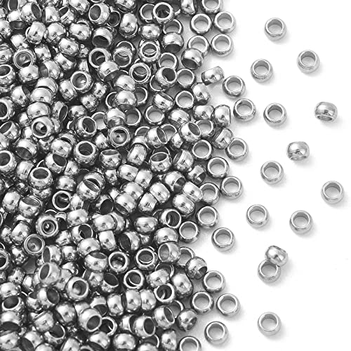 Airssory 1000 Stück 304 Edelstahl Quetschperlen aus Metall für Schmuck, Armbänder, Halsketten, Ohrringe, Bastelzubehör, 2,5 x 1,5 mm Airssory 1000 Stück 304 Edelstahl Quetschperlen aus Metall für Schmuck, Armbänder, Halsketten, Ohrringe, Bastelzubehör, 2,5 x 1,5 mm von Airssory