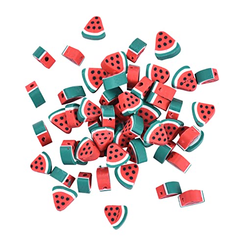 Airssory 1000 Stück handgefertigte Polymer-Ton-Perlen, Wassermelonen-Scheiben für DIY-Schmuck, Ohrringe, Halsketten, Armbänder, Basteln – 10,5 x 10,5 mm von Airssory