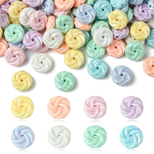 Airssory 160pcs 8 Farben AB Farbe Cookies Kekse Acryl Perlen Backen Lebensmittel Dessert Perlen für DIY Schmuck Armband Halskette Ohrring Handwerk Tasche Schlüsselanhänger Telefon Home Decor von Airssory