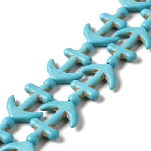 Airssory 17 Stück blaue nautische Anker-Perlen aus synthetischem Türkis, Ozean, Meer, lose Abstandshalter, Perlen für DIY-Schmuck, Handwerk, Armband, Halskette, Ohrringe, Dekoration, 17 Stück Airssory 17 Stück blaue nautische Anker-Perlen aus synthetischem Türkis, Ozean, Meer, lose Abstandshalter, Perlen für DIY-Schmuck, Handwerk, Armband, Halskette, Ohrringe, Dekoration, 17 Stück von Airssory
