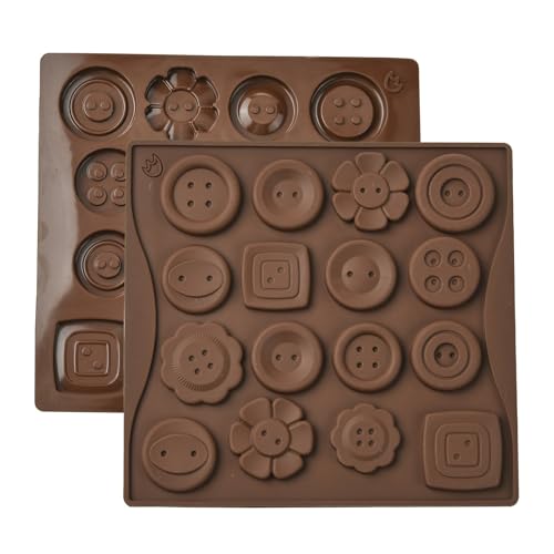 Airssory 2 Stück DIY flache runde Knopf-Silikonformen gemischte Blume quadratische Knöpfe Harz Gießformen für DIY Nähen Epoxidharz Wachs Gips Handwerk Herstellung Tuch Dekor Airssory 2 Stück DIY flache runde Knopf-Silikonformen gemischte Blume quadratische Knöpfe Harz Gießformen für DIY Nähen Epoxidharz Wachs Gips Handwerk Herstellung Tuch Dekor von Airssory