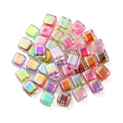 Airssory 20 Stück 13,5 mm zweifarbige europäische Würfelperlen Polygon quadratische Raute große Loch Abstandshalter Perlen für DIY Schmuck Armband Halskette Ohrring Tasche Schlüsselanhänger Dekor Airssory 20 Stück 13,5 mm zweifarbige europäische Würfelperlen Polygon quadratische Raute große Loch Abstandshalter Perlen für DIY Schmuck Armband Halskette Ohrring Tasche Schlüsselanhänger Dekor von Airssory
