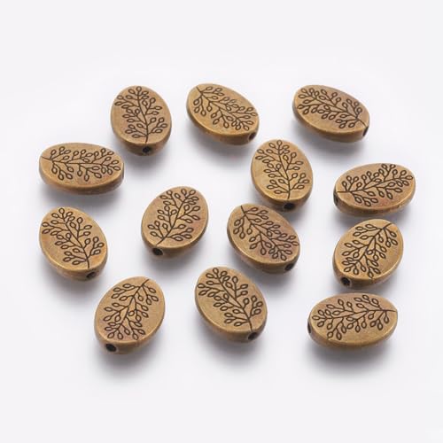 Airssory 20 Stück Antik Bronze Oval mit Blatt Perlen Vintage Baum Blätter Abstandshalter Perlen für DIY Schmuck Armband Halskette Ohrring Tasche Schlüsselanhänger Telefon Dekor Airssory 20 Stück Antik Bronze Oval mit Blatt Perlen Vintage Baum Blätter Abstandshalter Perlen für DIY Schmuck Armband Halskette Ohrring Tasche Schlüsselanhänger Telefon Dekor von Airssory