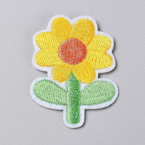 Airssory 20 Stück Blumenaufnäher, computergesteuertes Sticktuch, zum Aufbügeln oder Aufnähen, Sonnenblumen-Aufnäher für Schuhe, Jeans, T-Shirts, Mützen, Kleidung, Nähen Airssory 20 Stück Blumenaufnäher, computergesteuertes Sticktuch, zum Aufbügeln oder Aufnähen, Sonnenblumen-Aufnäher für Schuhe, Jeans, T-Shirts, Mützen, Kleidung, Nähen von Airssory