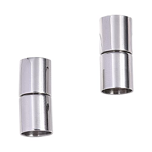 Airssory 20 Stück Spalte 304 Edelstahl Magnetverschlüsse Konverter Schnur Endkappen für Leder Halskette Armband Schmuckherstellung DIY Fundstücke - Passend für 8 mm Schnur Airssory 20 Stück Spalte 304 Edelstahl Magnetverschlüsse Konverter Schnur Endkappen für Leder Halskette Armband Schmuckherstellung DIY Fundstücke - Passend für 8 mm Schnur von Airssory