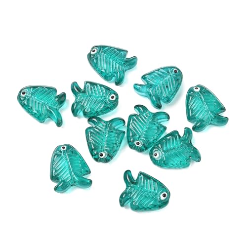 Airssory 20 Stück blau-grüne Fisch-Lampwork-Perlen, Ozean, Meerestiere, Jesus, Glasperlen für DIY-Schmuck, Armband, Halskette, Ohrringe, Handwerk, Tasche, Schlüsselanhänger, Handy-Dekoration Airssory 20 Stück blau-grüne Fisch-Lampwork-Perlen, Ozean, Meerestiere, Jesus, Glasperlen für DIY-Schmuck, Armband, Halskette, Ohrringe, Handwerk, Tasche, Schlüsselanhänger, Handy-Dekoration von Airssory