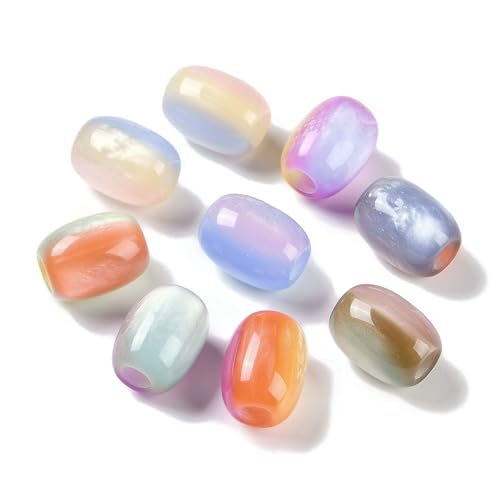 Airssory 20 Stück gemischte Farben Barrel Europäische Perlen Imitation Katzenauge Säule Rohr Großes Loch Spacer Perlen für DIY Schmuck Armband Halskette Ohrring Tasche Schlüsselanhänger Dekor Airssory 20 Stück gemischte Farben Barrel Europäische Perlen Imitation Katzenauge Säule Rohr Großes Loch Spacer Perlen für DIY Schmuck Armband Halskette Ohrring Tasche Schlüsselanhänger Dekor von Airssory