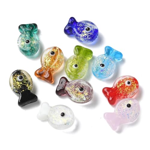 Airssory 20 Stück gemischte Farben Fisch Lampwork Perlen Ozean Meerestiere Jesus Glasperlen für DIY Schmuck Armband Halskette Ohrring Handwerk Tasche Schlüsselanhänger Telefon Dekor Airssory 20 Stück gemischte Farben Fisch Lampwork Perlen Ozean Meerestiere Jesus Glasperlen für DIY Schmuck Armband Halskette Ohrring Handwerk Tasche Schlüsselanhänger Telefon Dekor von Airssory