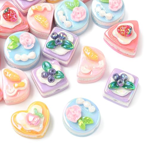 Airssory 20 Stück gemischte Stile, schöne Obstkuchen-Harzperlen, Dessert-Perlen, Süßigkeiten-Perlen für DIY-Schmuck, Armband, Halskette, Ohrringe, Handwerk, Tasche, Schlüsselanhänger, Handydekoration Airssory 20 Stück gemischte Stile, schöne Obstkuchen-Harzperlen, Dessert-Perlen, Süßigkeiten-Perlen für DIY-Schmuck, Armband, Halskette, Ohrringe, Handwerk, Tasche, Schlüsselanhänger, Handydekoration von Airssory