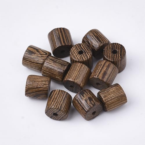 Airssory 200 Stück 8 mm Spalte natürliche Wengeholzperlen, Zylinderrohr, Abstandshalter, Perlen für DIY, Schmuck, Armband, Halskette, Ohrringe, Handwerk, Tasche, Schlüsselanhänger, Handy-Dekoration von Airssory