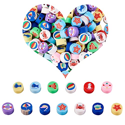 Airssory 200 Stück bunte Polymer-Ton-Perlen, Ozean-Perlen, Strand, Sonnenschein, Meereslebewesen, Tiere, Abstandshalter für Halsketten, Armbänder, Schmuckherstellung Airssory 200 Stück bunte Polymer-Ton-Perlen, Ozean-Perlen, Strand, Sonnenschein, Meereslebewesen, Tiere, Abstandshalter für Halsketten, Armbänder, Schmuckherstellung von Airssory
