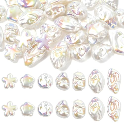 Airssory 35 Stück 7 Stile Harz Imitation Barock Perlen Stern Blume Flach Rund Oval Spacer Perlen für DIY Schmuck Armband Halskette Ohrring Handwerk Tasche Schlüsselanhänger Telefon Dekor Airssory 35 Stück 7 Stile Harz Imitation Barock Perlen Stern Blume Flach Rund Oval Spacer Perlen für DIY Schmuck Armband Halskette Ohrring Handwerk Tasche Schlüsselanhänger Telefon Dekor von Airssory