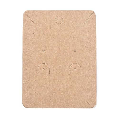 Airssory 400 Stück 7,6 x 5,8 cm große Blanko-Kraftpapier-Schmuck-Display-Karten für Halsketten, Armbänder, Ohrringe, Schmuck-Display von Airssory