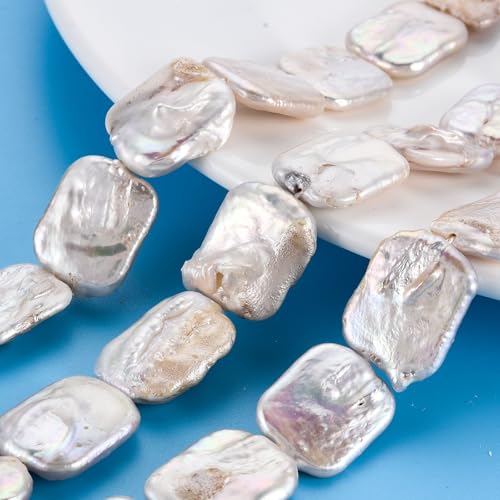 Airssory 42 Stück 18–22 mm rechteckige natürliche natürliche Süßwasserperlen, lose Perlen für DIY-Schmuck, Armbänder, Halsketten, Ohrringe, Taschen, Schlüsselanhänger, Handy-Dekoration Airssory 42 Stück 18–22 mm rechteckige natürliche natürliche Süßwasserperlen, lose Perlen für DIY-Schmuck, Armbänder, Halsketten, Ohrringe, Taschen, Schlüsselanhänger, Handy-Dekoration von Airssory