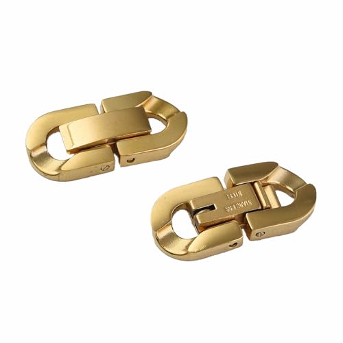 Airssory 5 Sets goldene Faltverschlüsse aus Edelstahl für Halskette, Armband, Verlängerung, kubanische Kettenglieder, Verbindungsverschlüsse für Schmuckherstellung Airssory 5 Sets goldene Faltverschlüsse aus Edelstahl für Halskette, Armband, Verlängerung, kubanische Kettenglieder, Verbindungsverschlüsse für Schmuckherstellung von Airssory