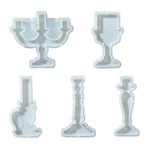 Airssory 5 Stück 3D-Kerzenhalter Form Silikon Kerzenform Kreative Kerzenständer Formen für DIY Party Epoxidharz Wachs Gips Handwerk Herstellung Dekoration Airssory 5 Stück 3D-Kerzenhalter Form Silikon Kerzenform Kreative Kerzenständer Formen für DIY Party Epoxidharz Wachs Gips Handwerk Herstellung Dekoration von Airssory