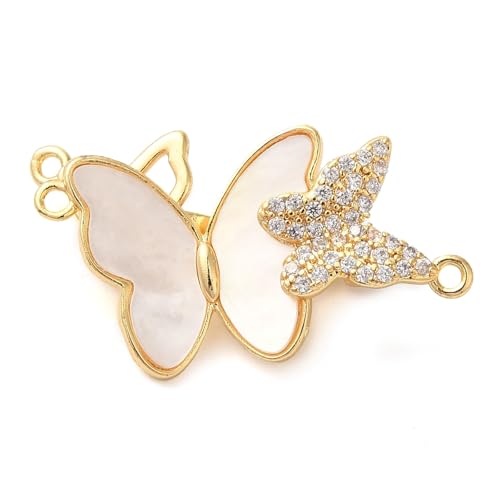 Airssory 5 Stück Schmetterlings-Verschlüsse aus Messing, Mikro-Pavé-Faltung, Zirkonia, Falt-Verschlüsse, Insekten-Verlängerung für DIY-Schmuckherstellung, Armband, Ohrringe, Halskette, Fußkettchen Airssory 5 Stück Schmetterlings-Verschlüsse aus Messing, Mikro-Pavé-Faltung, Zirkonia, Falt-Verschlüsse, Insekten-Verlängerung für DIY-Schmuckherstellung, Armband, Ohrringe, Halskette, Fußkettchen von Airssory