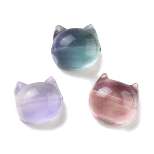 Airssory 5 Stück zufällige Farben, Katzenkopf-Form, natürliche Fluoritsteinperlen für DIY-Schmuckherstellung, Armband, Halskette, Ohrringe, Basteln, Taschendekoration Airssory 5 Stück zufällige Farben, Katzenkopf-Form, natürliche Fluoritsteinperlen für DIY-Schmuckherstellung, Armband, Halskette, Ohrringe, Basteln, Taschendekoration von Airssory