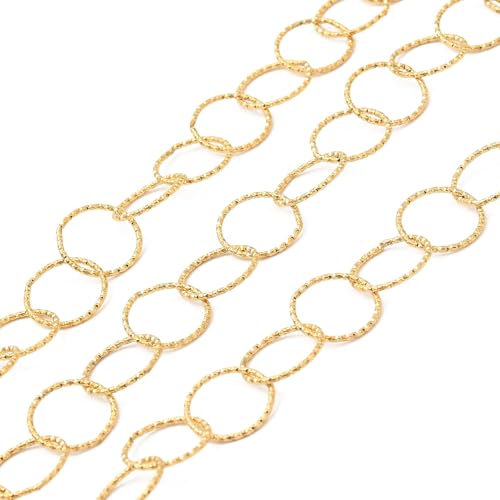 Airssory 5 m lange Kette aus 304 Edelstahl mit rundem Ring, Roloketten, Kabel, großer Ring, unlackiert, goldene Halskettenketten für Schmuckherstellung, 65 x 59 mm Airssory 5 m lange Kette aus 304 Edelstahl mit rundem Ring, Roloketten, Kabel, großer Ring, unlackiert, goldene Halskettenketten für Schmuckherstellung, 65 x 59 mm von Airssory