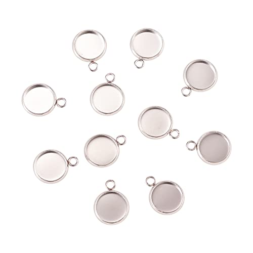 Airssory 50 Stück 304 Edelstahl Anhänger Cabochon Fassungen Plain Edge Lünette Cups Flach Rund für Schmuckherstellung DIY Fundstücke – 15 x 12 mm Airssory 50 Stück 304 Edelstahl Anhänger Cabochon Fassungen Plain Edge Lünette Cups Flach Rund für Schmuckherstellung DIY Fundstücke – 15 x 12 mm von Airssory