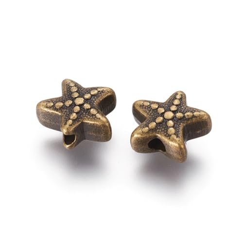 Airssory 50 Stück Antik Bronze Seestern Metallperlen Tibetische Vintage Meer Ozean Tiere Abstandshalter Perlen für DIY Schmuck Armband Halskette Ohrring Tasche Schlüsselanhänger Telefon Dekor Airssory 50 Stück Antik Bronze Seestern Metallperlen Tibetische Vintage Meer Ozean Tiere Abstandshalter Perlen für DIY Schmuck Armband Halskette Ohrring Tasche Schlüsselanhänger Telefon Dekor von Airssory