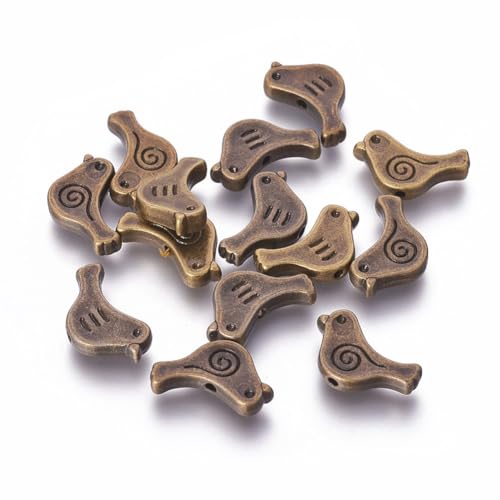 Airssory 50 Stück Antik Bronze Vogel Metall Perlen Tibetische Vintage Tiere Abstandshalter Perlen für DIY Schmuck Armband Halskette Ohrring Tasche Schlüsselanhänger Telefon Dekor Airssory 50 Stück Antik Bronze Vogel Metall Perlen Tibetische Vintage Tiere Abstandshalter Perlen für DIY Schmuck Armband Halskette Ohrring Tasche Schlüsselanhänger Telefon Dekor von Airssory
