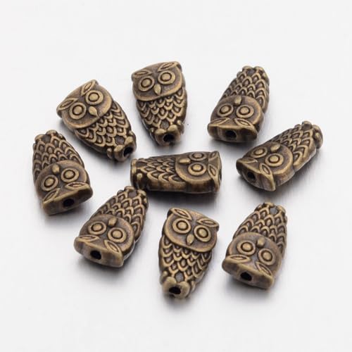 Airssory 50 Stück tibetische Antik Bronze Eule Metallperlen Vintage Vogel Tiere Abstandshalter Perlen für DIY Schmuck Armband Halskette Ohrring Tasche Schlüsselanhänger Telefon Dekor Airssory 50 Stück tibetische Antik Bronze Eule Metallperlen Vintage Vogel Tiere Abstandshalter Perlen für DIY Schmuck Armband Halskette Ohrring Tasche Schlüsselanhänger Telefon Dekor von Airssory
