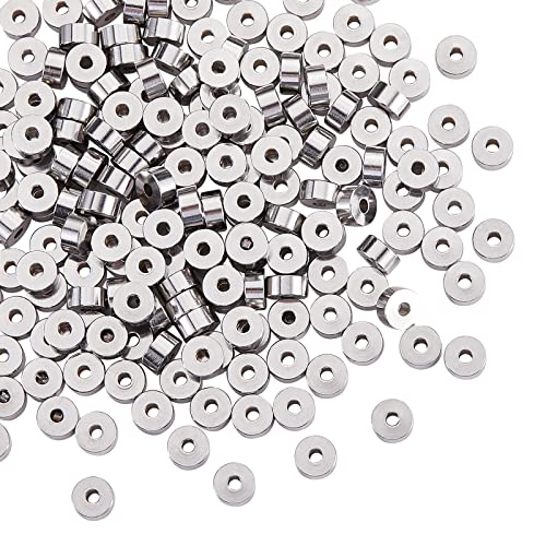 Airssory 500 Stück 304 Edelstahl flache runde Scheiben Rondelle Abstandshalter Perlen lose Heishi Münze Perlen für Armbänder Halskette Schmuckherstellung Airssory 500 Stück 304 Edelstahl flache runde Scheiben Rondelle Abstandshalter Perlen lose Heishi Münze Perlen für Armbänder Halskette Schmuckherstellung von Airssory
