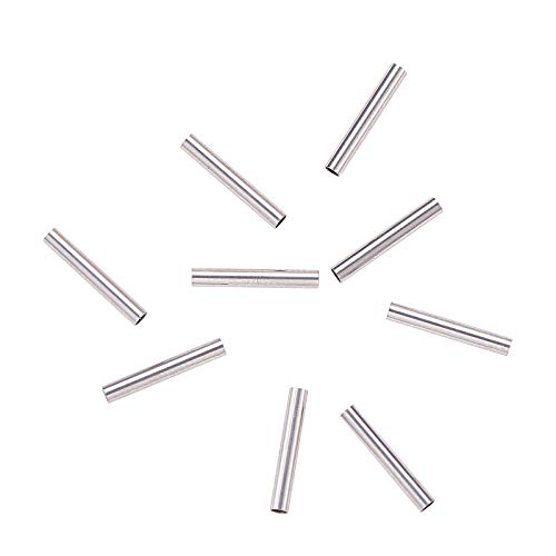 Airssory 500 Stück 304 Edelstahl glatte gerade Abstandshalter Röhrenverbinder Verbindungsstücke in Bulk für Makramee-Schmuckherstellung und Bastelprojekt – 10 x 1,5 mm von Airssory