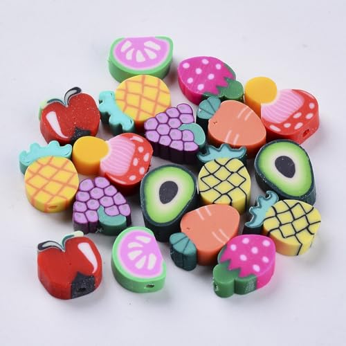 Airssory 500 Stück gemischte Stile, handgefertigte Polymer-Ton, Obstperlen, Ananas, Trauben, Erdbeere, Karotten, Perlen für DIY-Halsketten, Armbänder, Ohrringe, Schmuckherstellung, Tasche Airssory 500 Stück gemischte Stile, handgefertigte Polymer-Ton, Obstperlen, Ananas, Trauben, Erdbeere, Karotten, Perlen für DIY-Halsketten, Armbänder, Ohrringe, Schmuckherstellung, Tasche von Airssory