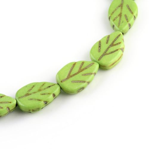 Airssory 640 Stück Blatt synthetische gefärbte türkisfarbene lose Perlen hellgrüne Baumblätter Edelsteinperlen für DIY Schmuckherstellung Armband Halskette Ohrringe Handwerk Airssory 640 Stück Blatt synthetische gefärbte türkisfarbene lose Perlen hellgrüne Baumblätter Edelsteinperlen für DIY Schmuckherstellung Armband Halskette Ohrringe Handwerk von Airssory
