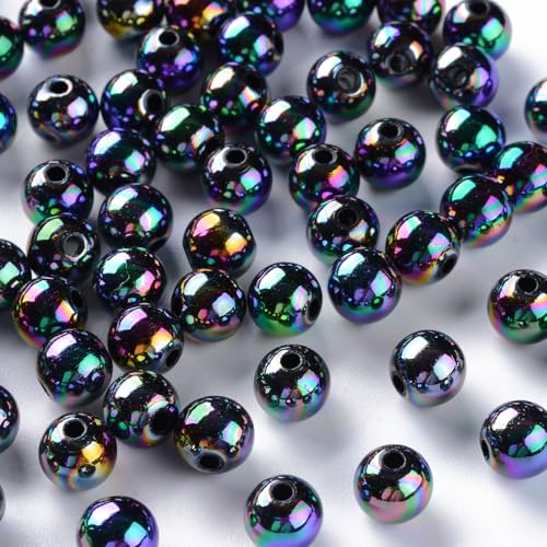 Airssory Acrylperlen, 8 mm, rund, schwarz, undurchsichtig, lose Perlen für Schmuck, Armband, Halskette, Handwerk, Schlüsselanhänger, Tasche, Dekoration, Großpackung Airssory Acrylperlen, 8 mm, rund, schwarz, undurchsichtig, lose Perlen für Schmuck, Armband, Halskette, Handwerk, Schlüsselanhänger, Tasche, Dekoration, Großpackung von Airssory