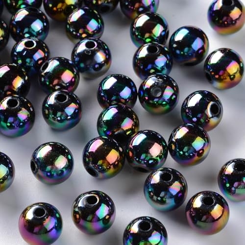 Airssory Acrylperlen, rund, schwarz, 10 mm, undurchsichtig, lose Perlen für Schmuck, Armband, Halskette, Handwerk, Schlüsselanhänger, Tasche, Dekoration, Großpackung Airssory Acrylperlen, rund, schwarz, 10 mm, undurchsichtig, lose Perlen für Schmuck, Armband, Halskette, Handwerk, Schlüsselanhänger, Tasche, Dekoration, Großpackung von Airssory