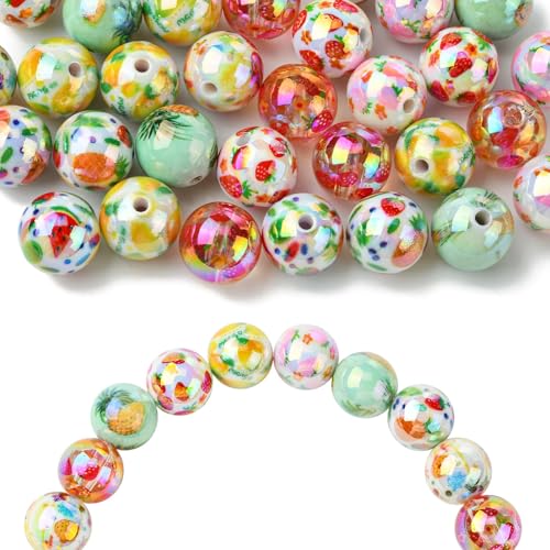 Airssory Acrylperlen mit Fruchtmotiven, rund, 7 Stile, 16 mm, schillernd, Kaugummi, klobige Perlen für DIY, Schmuck, Armband, Halskette, Ohrringe, Handwerk, Tasche, Schlüsselanhänger, Dekoration, 35 Airssory Acrylperlen mit Fruchtmotiven, rund, 7 Stile, 16 mm, schillernd, Kaugummi, klobige Perlen für DIY, Schmuck, Armband, Halskette, Ohrringe, Handwerk, Tasche, Schlüsselanhänger, Dekoration, 35 von Airssory